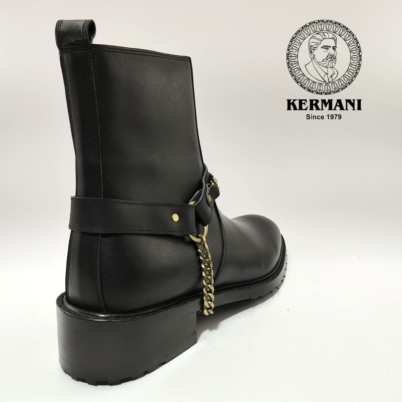 نیم بوت مردانه کرمانی مدل چرم دستدوز طبیعی کد 653