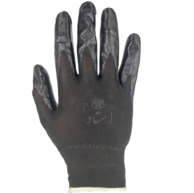دستکش ایمنی  استاد مدل کف مواد  کد 220 بسته 6 عددی