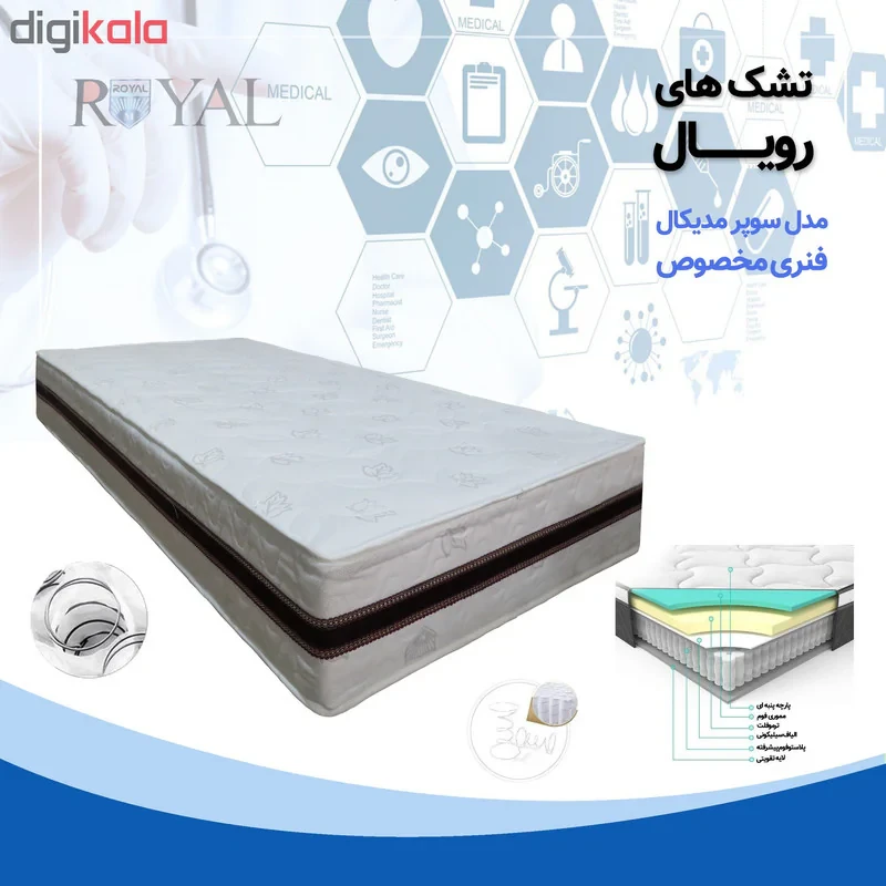 تشک رويال مدل Super Medical Special دونفره سایز 200*160 سانتی متر
