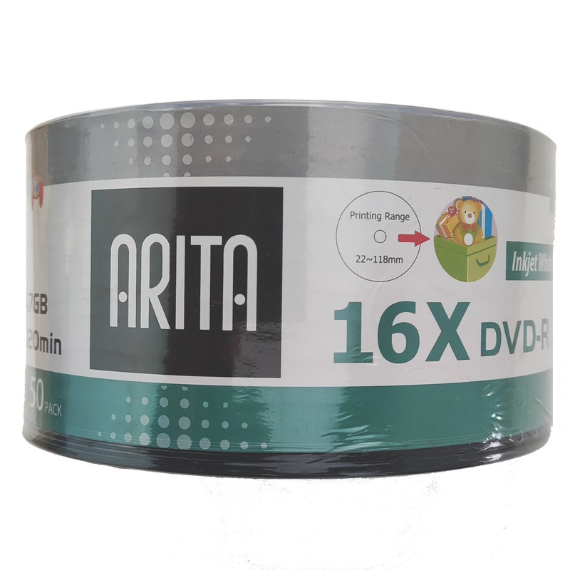 دی وی دی خام آریتا مدل پرینتیبل DVD-R بسته 50 عددی