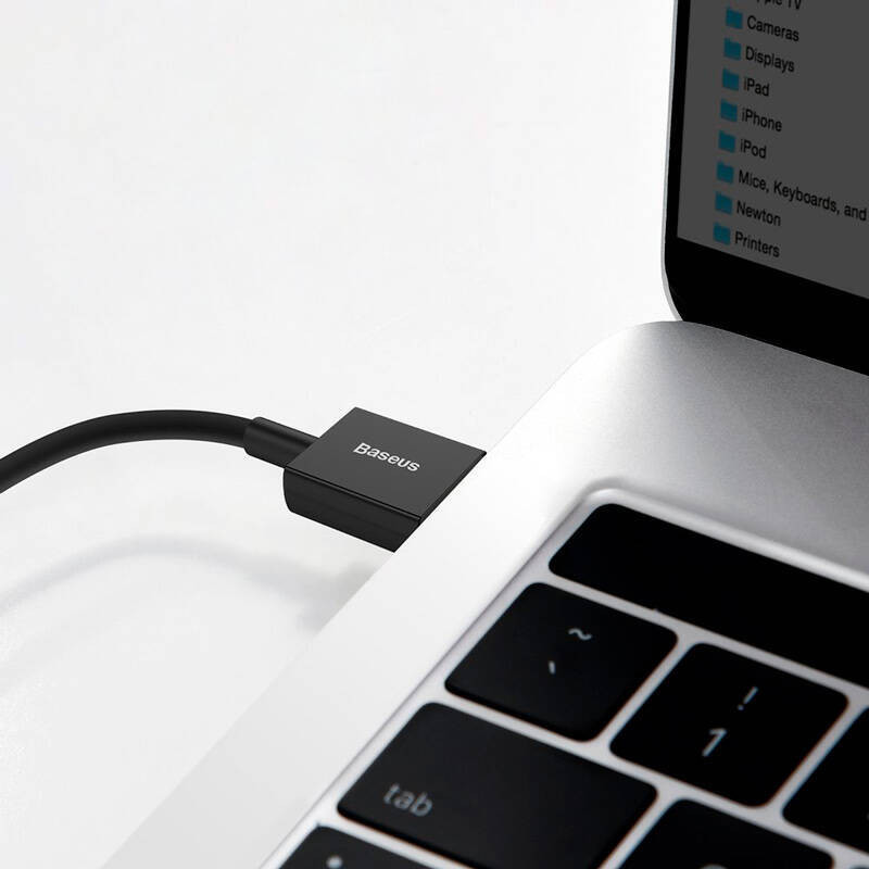 کابل تبدیل USB به USB-C باسئوس مدل Superior Series CATYS-A 6A 66W طول 2 متر