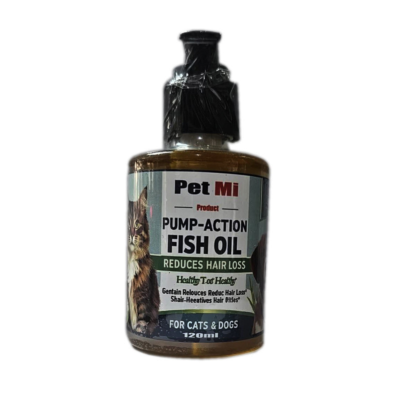 روغن ماهی  سگ و گربه پت می مدل DIGIAPET FISH OIL حجم 120میلی لیتر