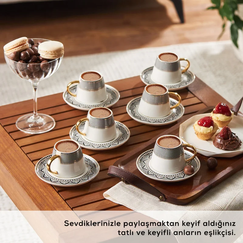 سرویس قهوه خوری 12 پارچه کاراجا مدل Globe Kahve