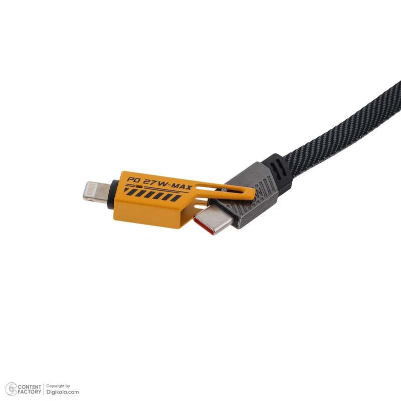 کابل تبدیل USB-C  USB به USB-C  لایتنینگ مدل L-207 طول 1.05 متر