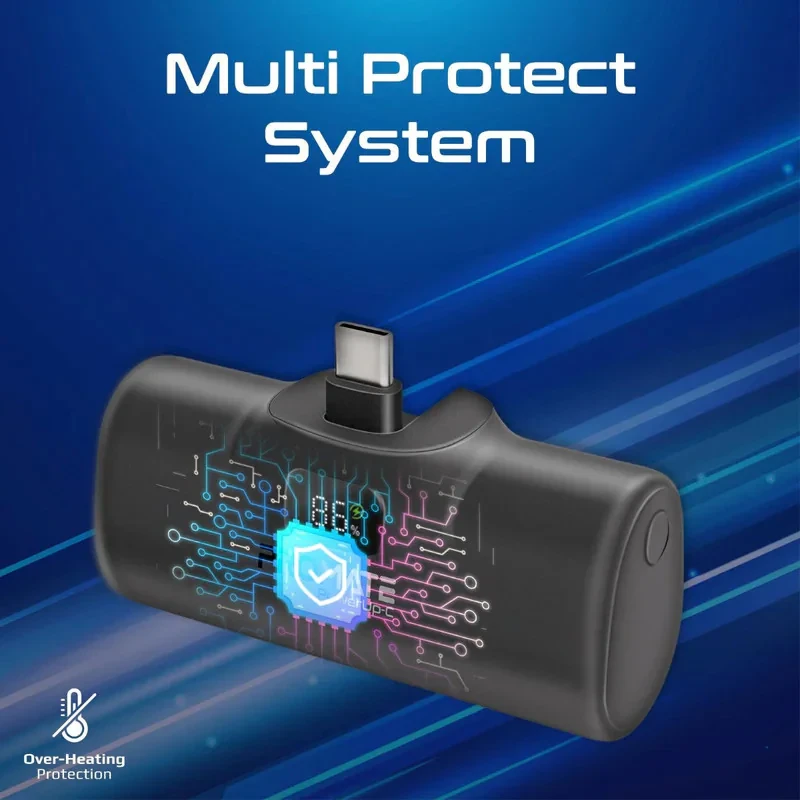 پاوربانک پرومیت مدل POWERUP-C.BLK ظرفیت 5000 میلی‌آمپرساعت