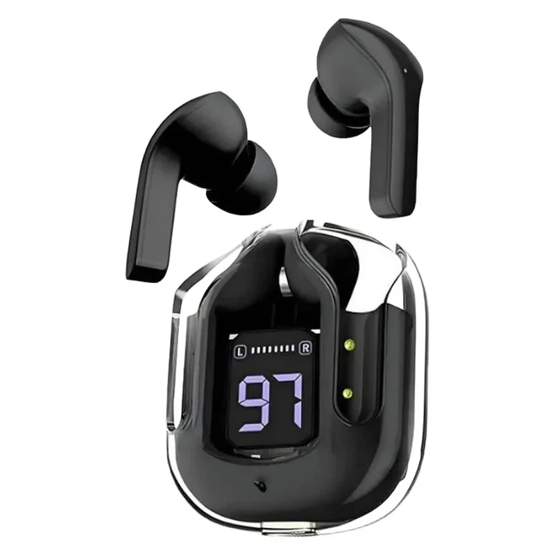 هدفون بلوتوثی Ultrapods Max بدون قابلیت نویز کنسلینگ، درگاه شارژ USB Type-C، دارای صفحه نمایش روی محفظه شارژ، مقاوم در برابر آب و رطوبت با استاندارد IPX4