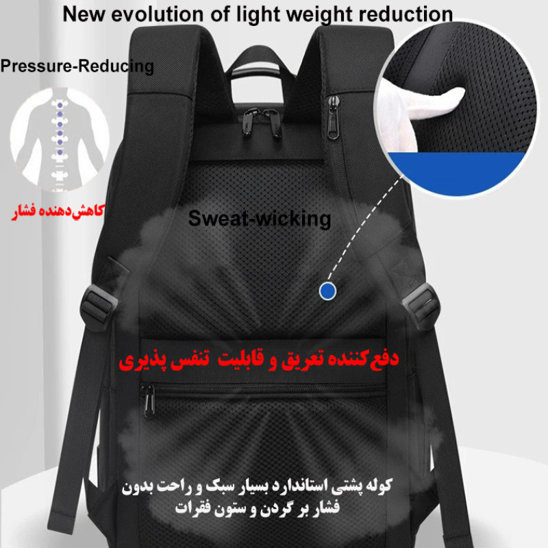 کوله پشتی لپ تاپ چینلو کد 5284 مناسب برای لپ تاپ 14.1 تا 15.6 اینچی