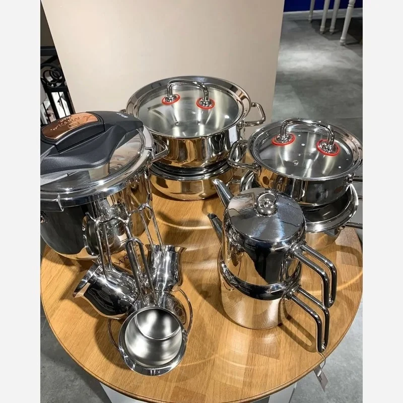 سرویس قابلمه و تابه استیل 17 پارچه کاراجا مدل Osaka PowerSteel Pro