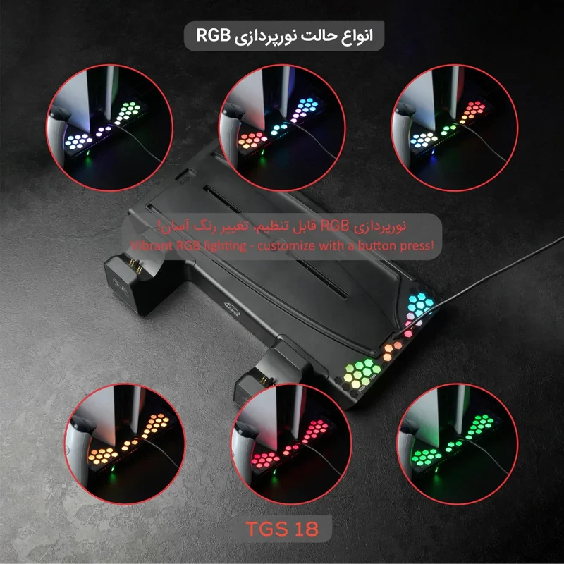 پایه چند منظوره پلی استیشن 5  تسکو مدل TGS 18 LOOT RACK
