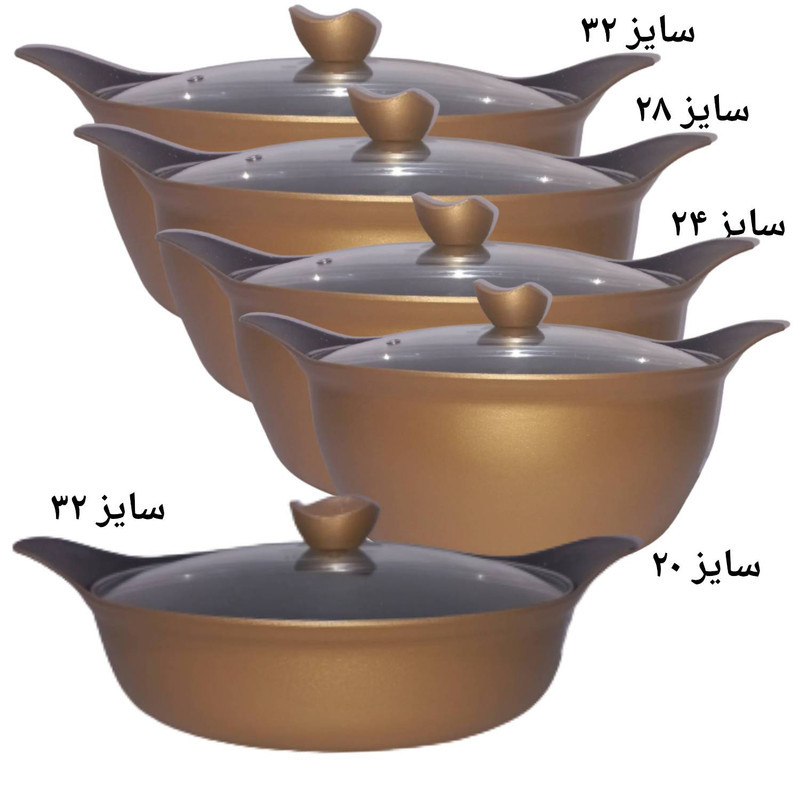 سرویس پخت و پز 10 پارچه بِست مدل GOLD