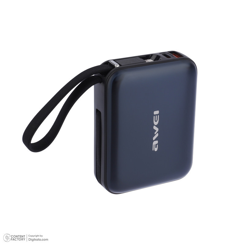 پاوربانک 45 وات اوی مدل C04 ظرفیت 10000 میلی‌آمپرساعت به همراه دو کابل USB-C و لایتنینگ