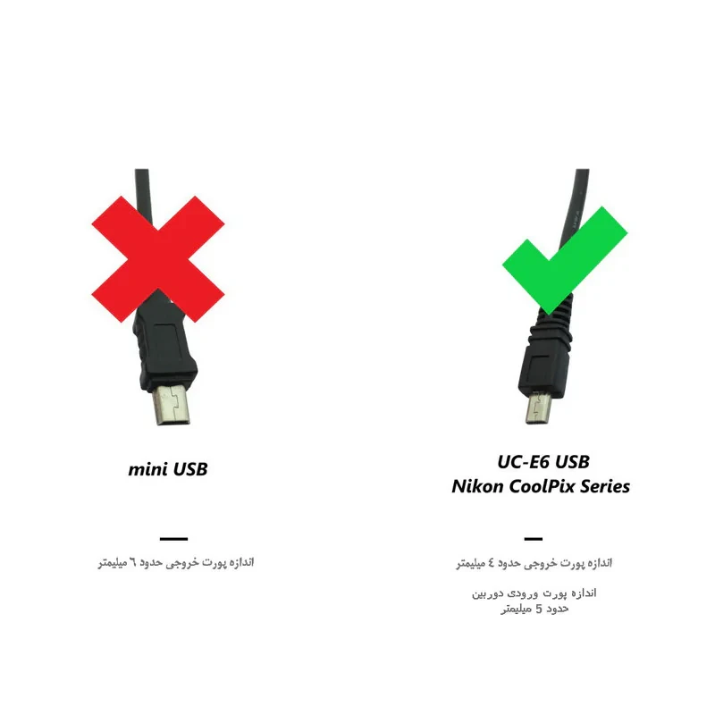 کابل تبدیل USB به USB UC-E6 مدل UC6 طول 1.5 متر