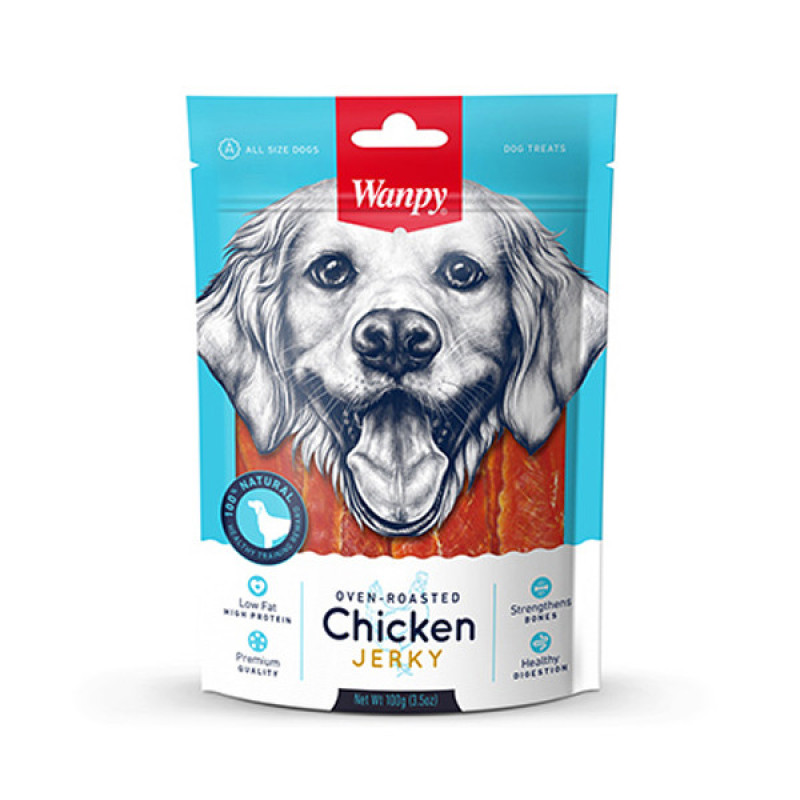 تشویقی سگ ونپی مدل Chicken Jerky با طعم مرغ وزن 100 گرم