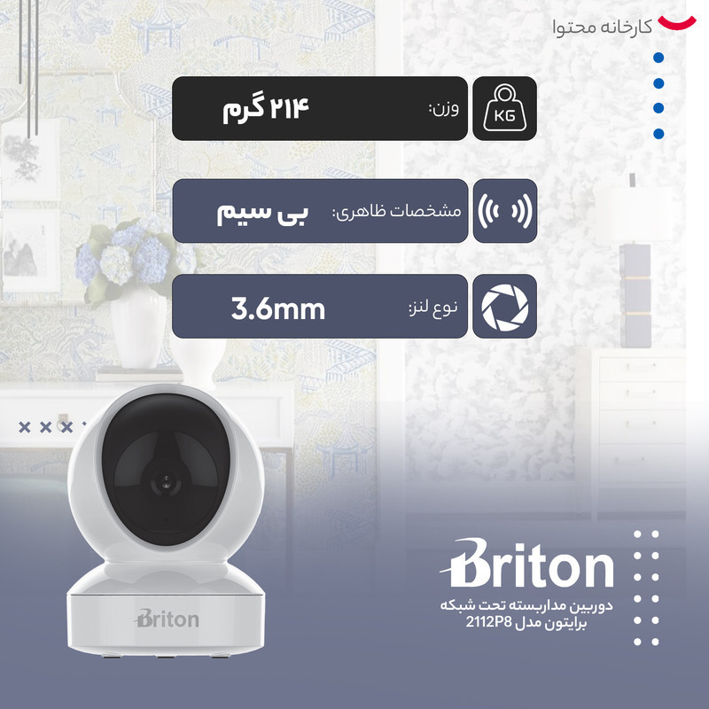 دوربین مداربسته تحت شبکه برایتون مدل 2112P8