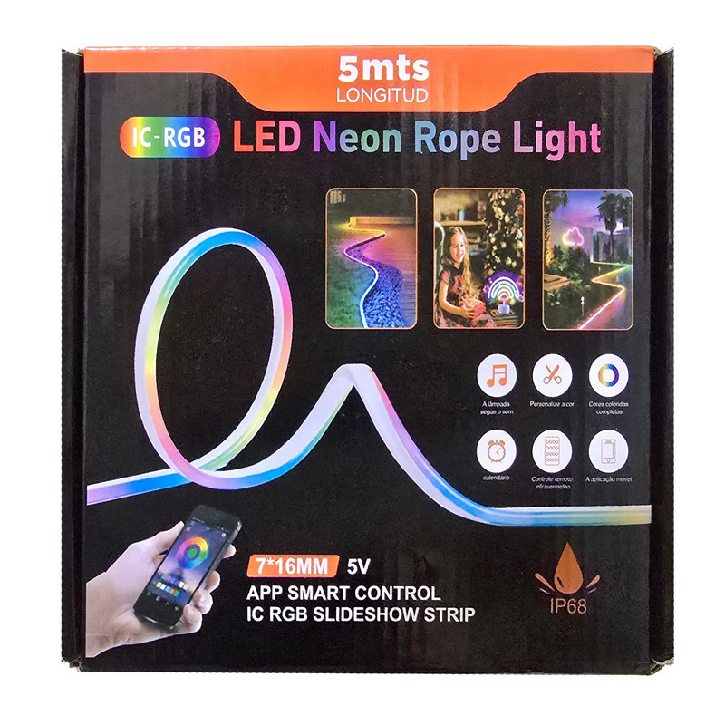 ریسه نئون فلکسی مدل RGB-IC طول 5 متر