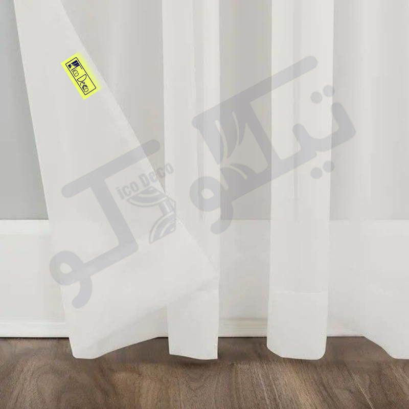 پرده تیکو دکو مدل حریر کلاسیک 7170 دوخت ساده سایز 170 × 295 سانتی‌متر