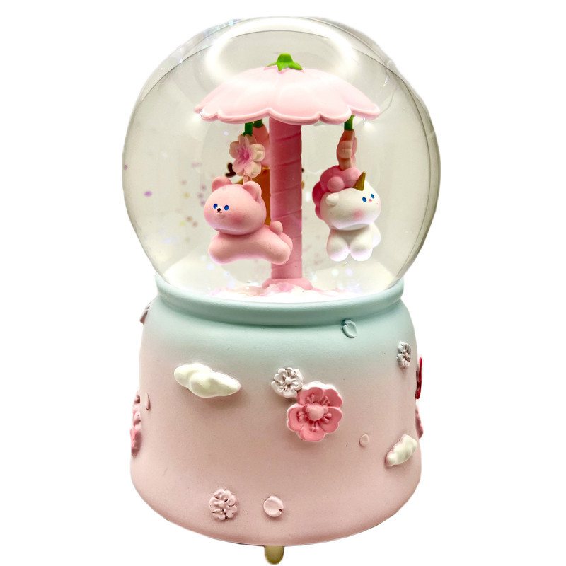 گوی موزیکال مدل پمپی Sweet طرح کراسل حیوانات دوست داشتنی کد PA1623.2.200