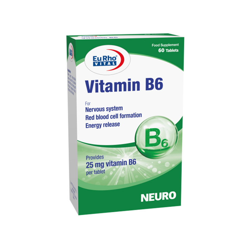 قرص ویتامین ب 6 یوروویتال بسته 60 عددی