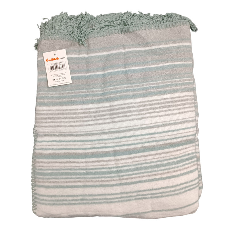 پتو ازدیلک مدل Stripe Mint سایز 170×130 سانتی متر