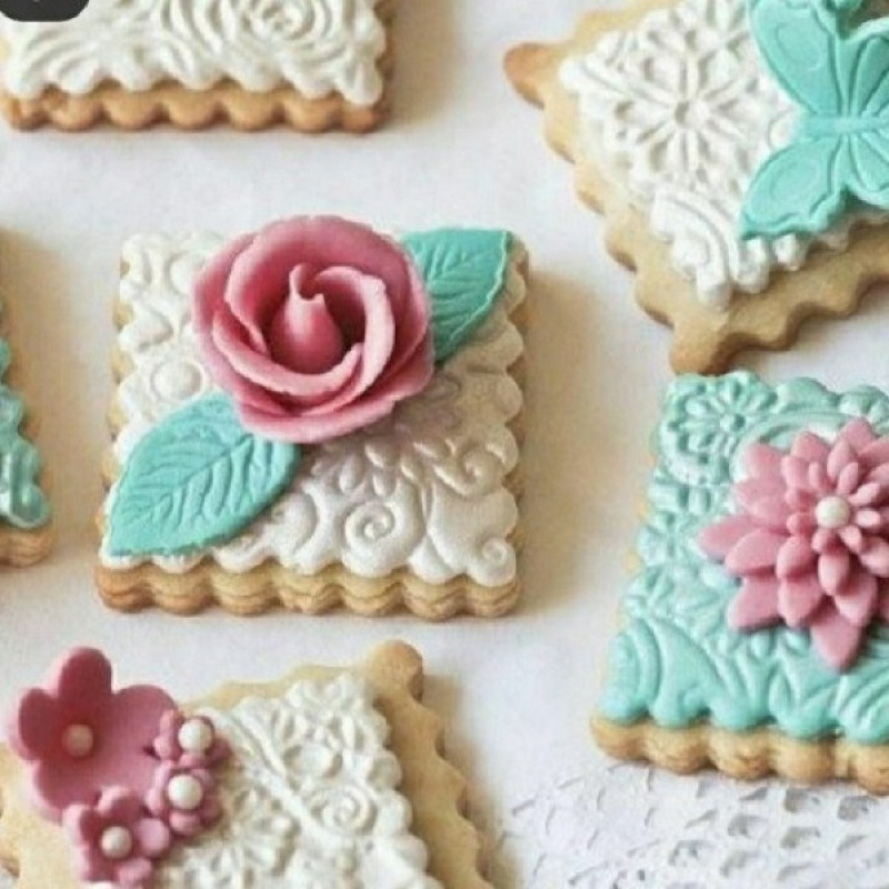 کاتر شیرینی پزی به گز مدل مربع مجموعه 5 عددی