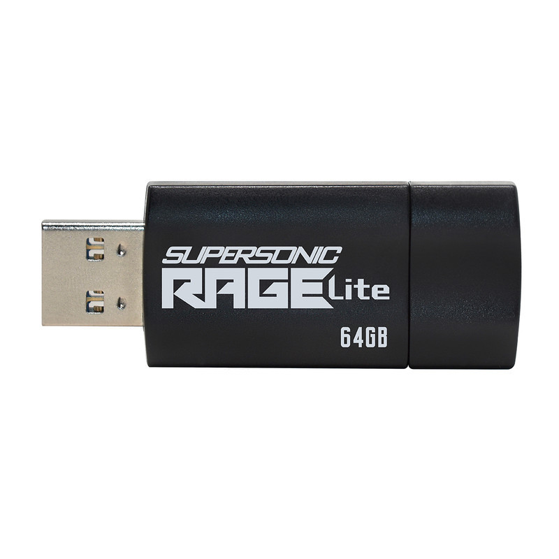 فلش مموری 64 گیگابایت پتریوت مدل Patriot RAGE LITE با رابط USB 3.2 سرعت انتقال تا 120 مگابایت بر ثانیه، مقاوم در برابر آب، ضربه، شوک و گرد و غبار، طراحی کشویی محافظ پورت، سازگار با ویندوز 7 تا 10، لینوکس و مک او اس