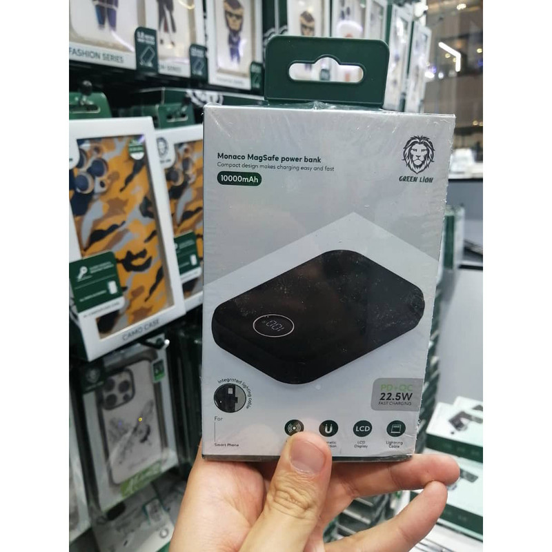 پاوربانک گرین لاین مدل Monaco MagSafe 22.5w ظرفیت 10000 میلی آمپر ساعت