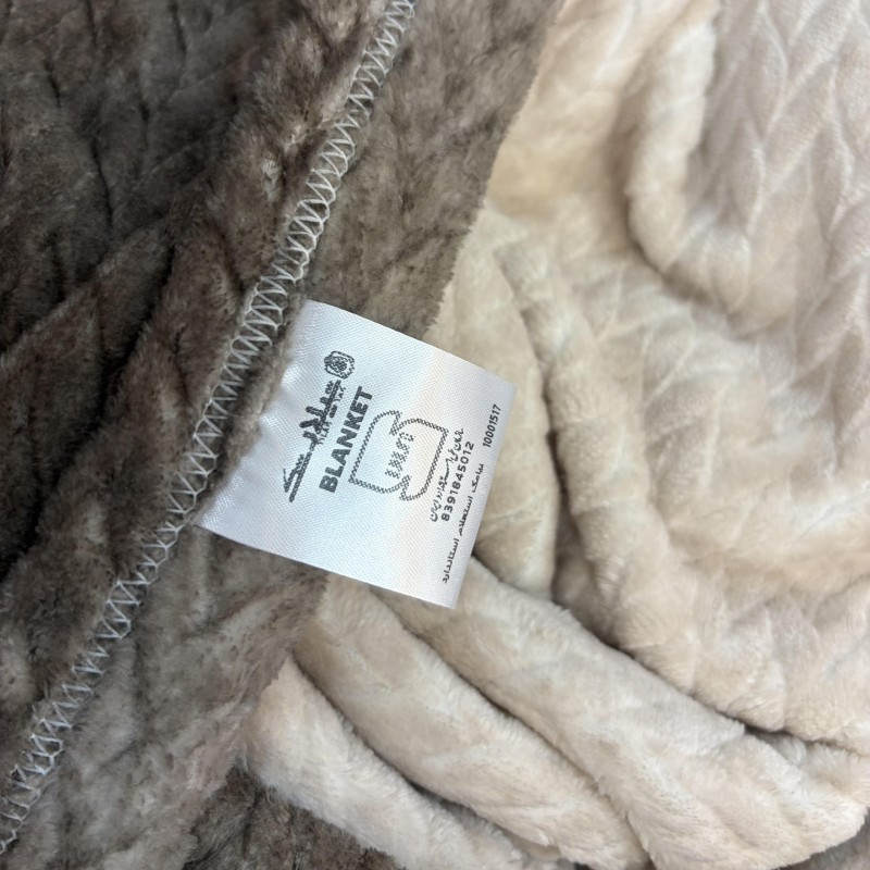پتو 2 نفره تیلار تک مدل ژاکارد آبرنگی 350G سایز 220x200 سانتی‌متر