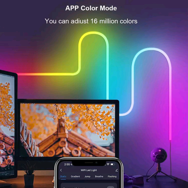 ریسه مدل نئون فلکسی RGB-IC App طول 5 متر