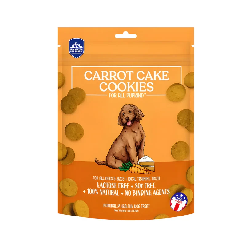 تشویقی سگ هیمالین مدل Carrot Cake Cookies طعم کیک هویج وزن 396 گرم