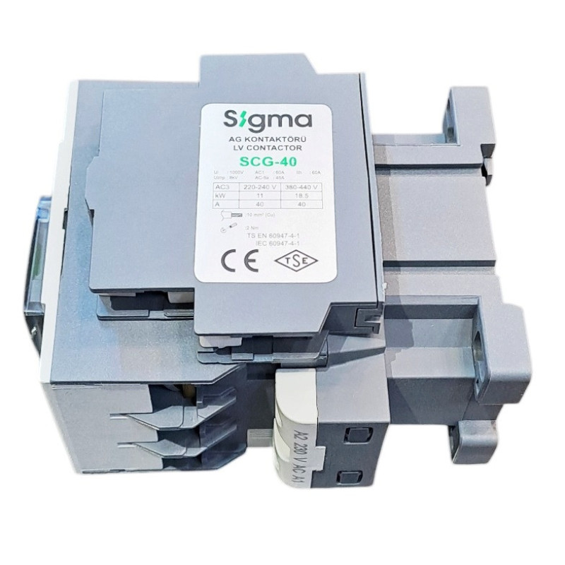کنتاکتور 40 آمپر سه فاز سیگما کد SCG-40