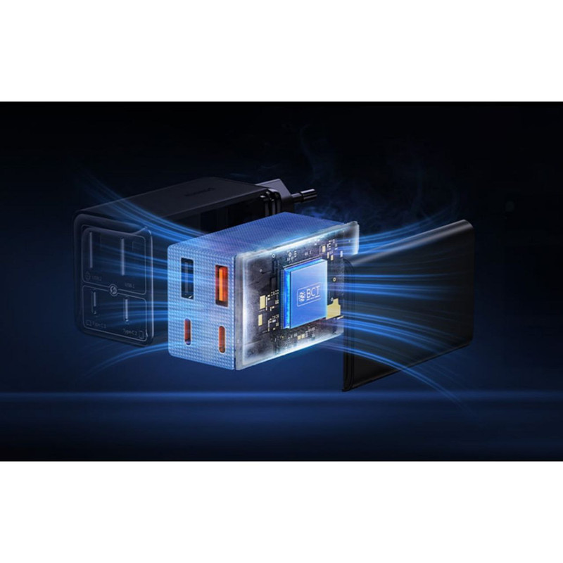 شارژر دیواری 65 وات بیسوس مدل GAN6 PRO 65W به همراه کابل USB-C