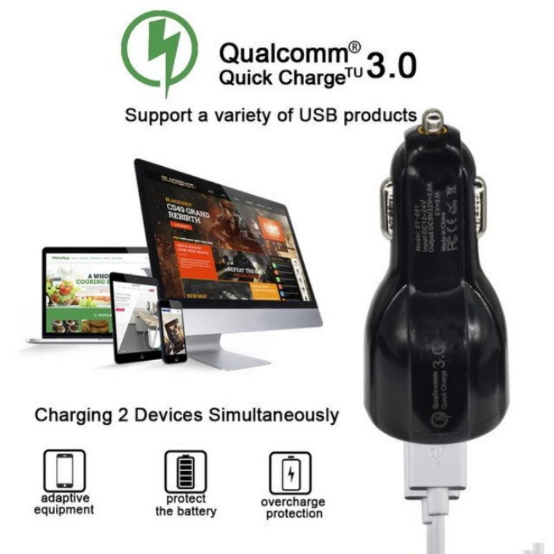 شارژر فندکی مدل fast car charger