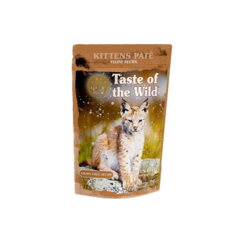 پوچ بچه گربه تیست آف د وایلد مدل Feline Recipe Kitten Pate طعم مرغ بسته 4 عددی