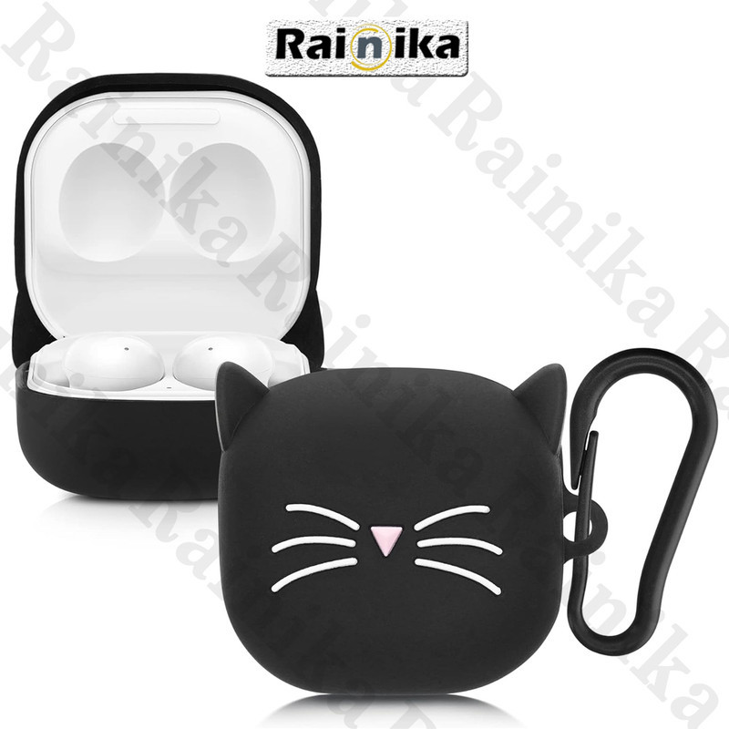 کاور رینیکا مدل Buds Cat Black-White مناسب برای کیس هدفون بی سیم سامسونگ Galaxy Buds Live  Buds Pro  buds 2  buds 2 pro  Fe