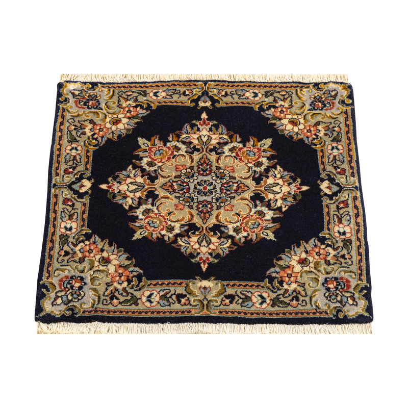 فرش دستبافت 0.3 متری مدل ساروق کد 45P9299 زمینه سرمه ای
