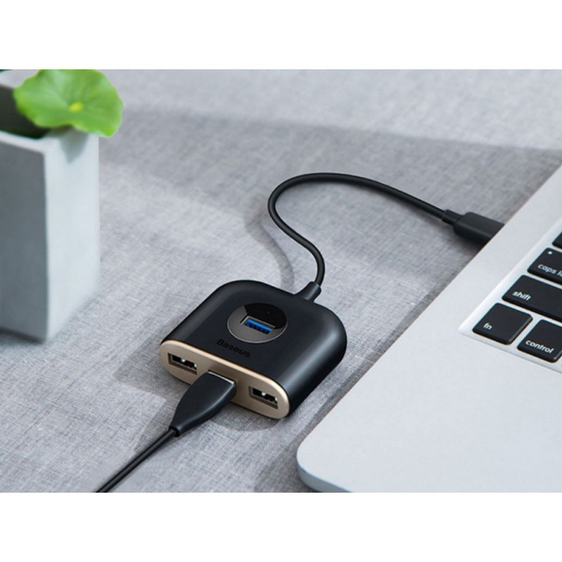 هاب 4 پورت USB باسئوس مدل Square Round