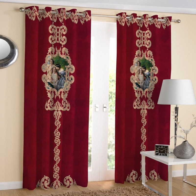 پرده مدل هازان چاپی طرح ایتالیایی  کلاسیک  کد 3260 سایز 280x140 سانتی متر