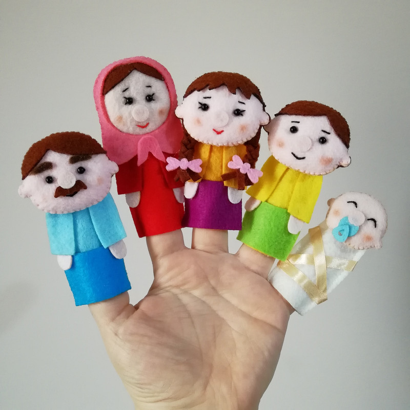 عروسک انگشتی مدل خانواده کد 5 بسته 5 عددی