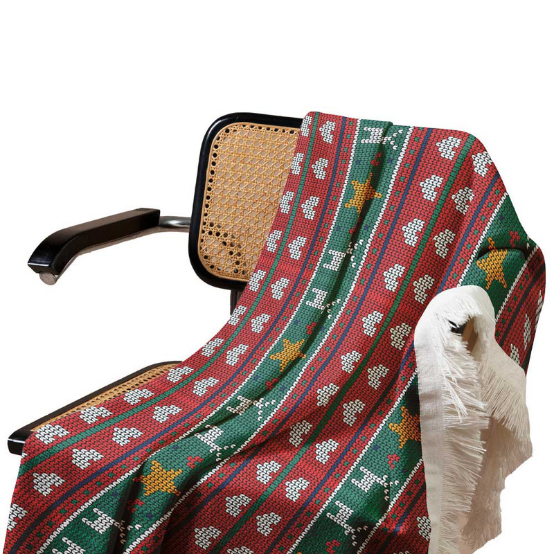 شال مبل مدل جشن کریسمس کد Q1SH1061 سایز 98x180 سانتی متر