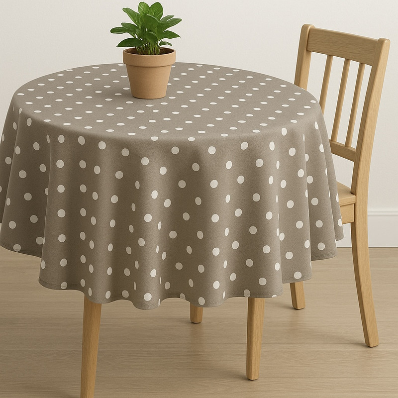 رومیزی مدل خال خال سایز 105x105 سانتی‌متر