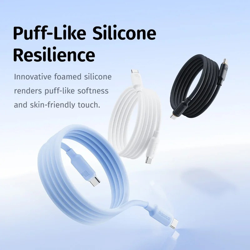 کابل USB-C بیسوس مدل Silicone Pro Magnetic 100W طول 1 متر