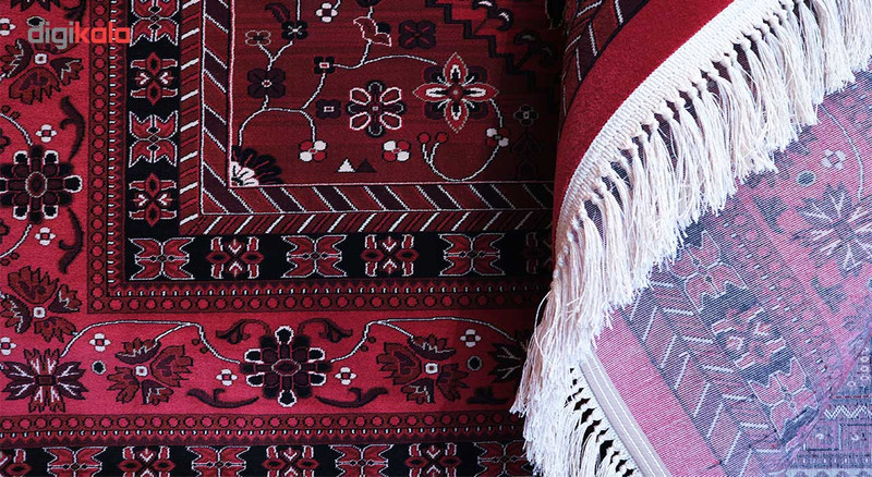 فرش ماشینی رادین اصفهان طرح بلوچ 5 رنگ زمینه اناری