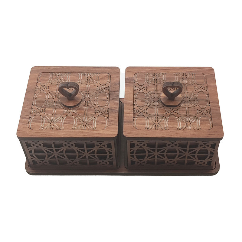 قندان تکچین کالا مدل MDGH-2 مجموعه 3 عددی