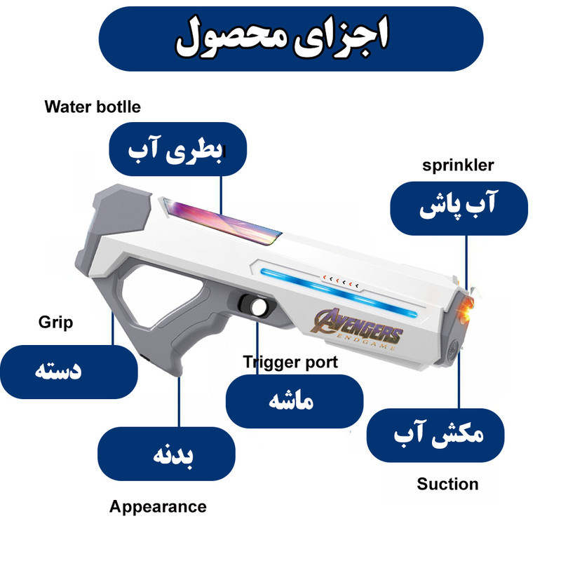 تفنگ آب پاش مدل آونجرز کد 6355