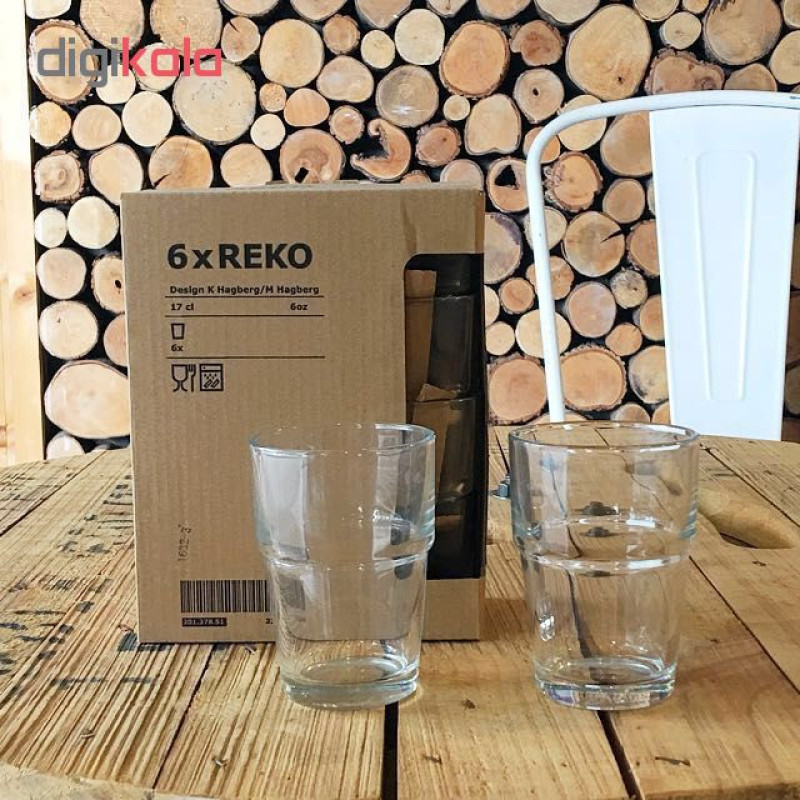 لیوان ایکیا مدل Reko بسته 6 عددی