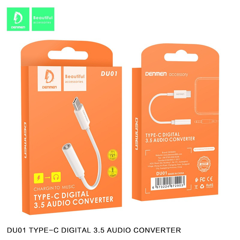 مبدل USB-C به جک 3.5 میلی متری دنمن مدل DU01