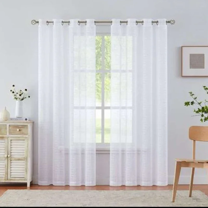 پرده پرهام دکور مدل حریر ساده پانچ سایز 275×140 سانتیمتر