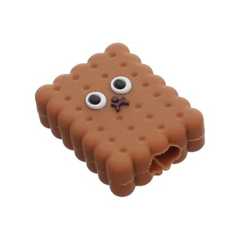 محافظ کابل شارژ و هندزفری مدل Biscuit44 بسته سه عددی