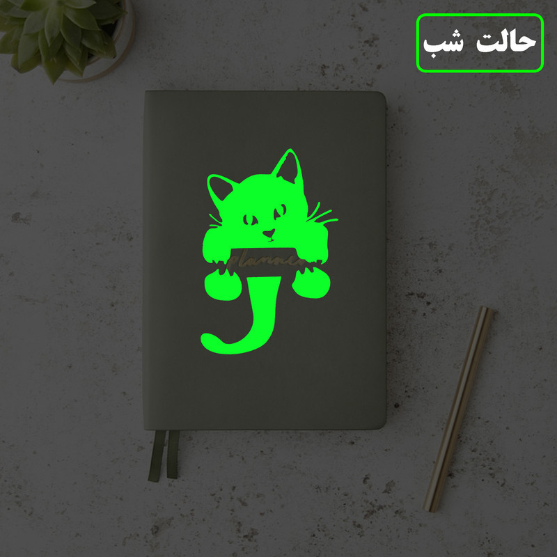استیکر کلید و پریز مدل شبنما طرح گربه آویزان