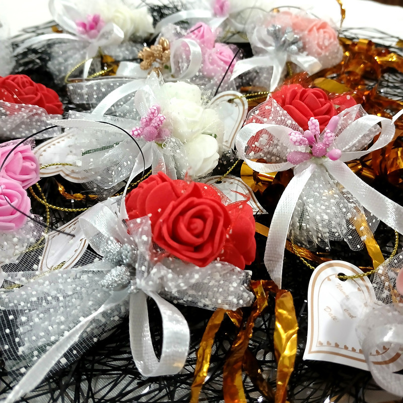 گیفت عروسی مدل دسته گل مجموعه 12 عددی